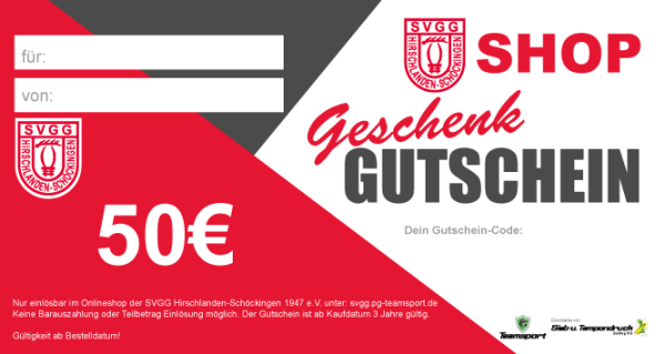 SVGG Geschenk Gutschein 50,00€