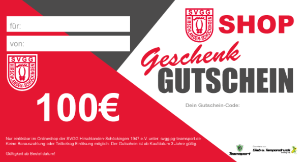 SVGG Geschenk Gutschein 100,00€